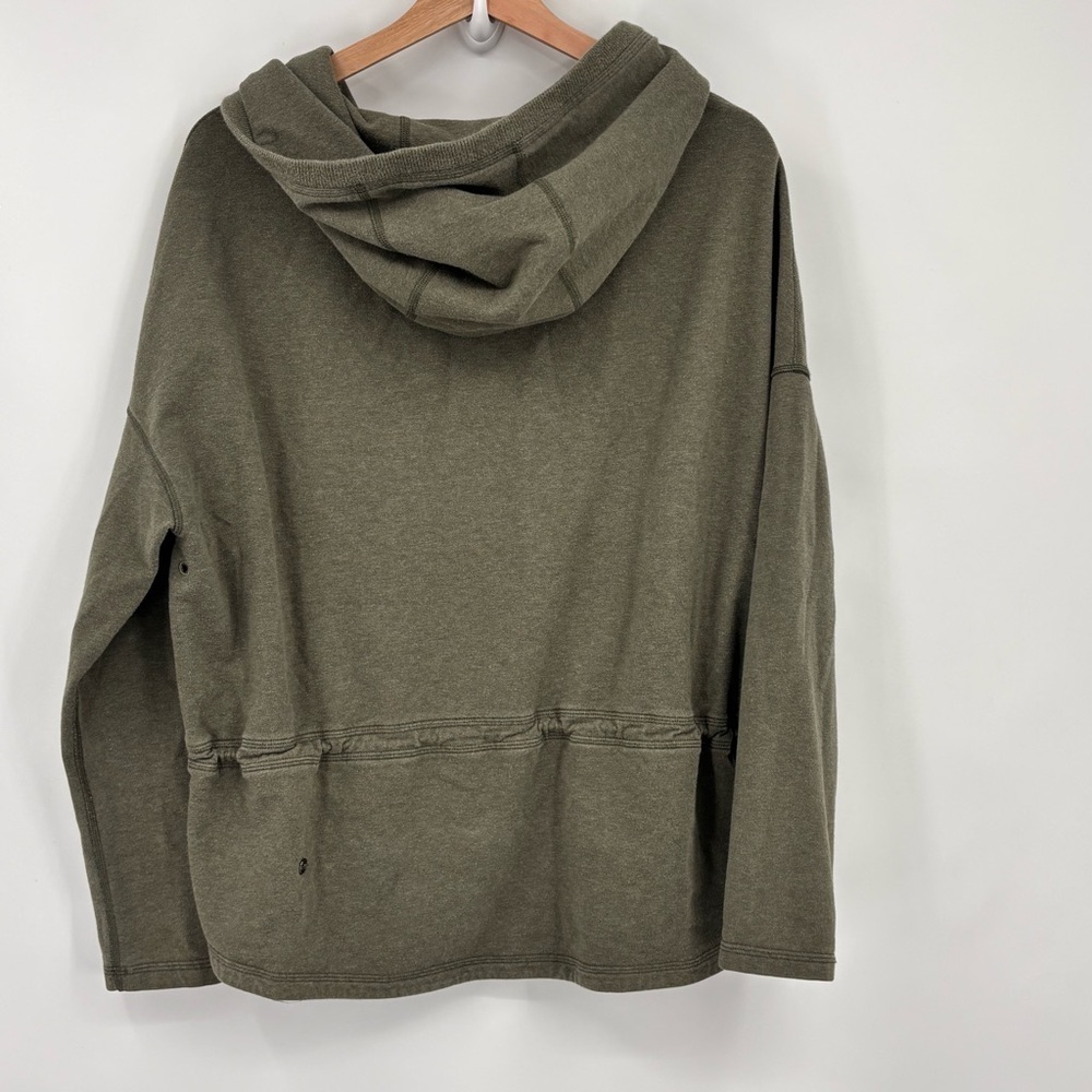 Lululemon Hold your Om Hoodie zip front Jacket heathered Fatigue green Sz 4 - Picture 3 of 10
